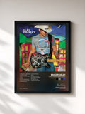 #noir Tableau de l'album American Saturday Night de Brad Paisley, cadre noir, imprimé et encadré en France