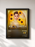 #noir Tableau de l'album Girassol (Remixes) de Kell Smith, cadre noir, imprimé et encadré en France