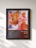 #noir Tableau de l'album Heartbreaker de Dolly Parton, cadre noir, imprimé et encadré en France