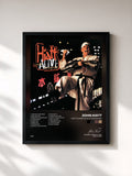 #noir Tableau de l'album Hiatt Comes Alive At Budokan? de John Hiatt, cadre noir, imprimé et encadré en France