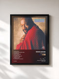 #noir Tableau de l'album Love Attack de Isaac Hayes, cadre noir, imprimé et encadré en France