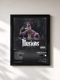#noir Tableau de l'album Los Illusions, Vol. 1 de Luigi 21 Plus, cadre noir, imprimé et encadré en France