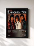 #noir Tableau de l'album De Pura Sangre de Los Chunguitos, cadre noir, imprimé et encadré en France