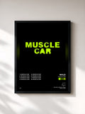 #noir Tableau de l'album Muscle Car de Mylo, cadre noir, imprimé et encadré en France