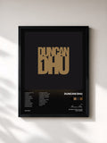 #noir Tableau de l'album 1 de Duncan Dhu, cadre noir, imprimé et encadré en France