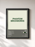 #noir Tableau de l'album PHANTOM BRICKWORKS de Bibio, cadre noir, imprimé et encadré en France