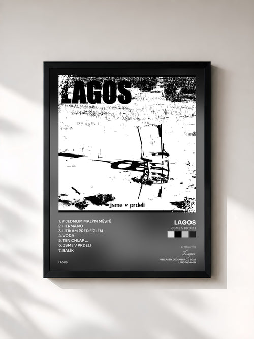 Lagos · jsme v prdeli — Affiche encadrée