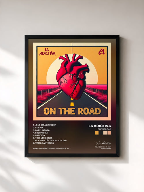 La Adictiva · On The Road — Affiche encadrée