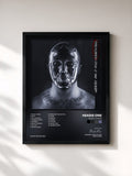 #noir Tableau de l'album Music x Road de Headie One, cadre noir, imprimé et encadré en France