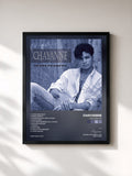 #noir Tableau de l'album Influencias de Chayanne, cadre noir, imprimé et encadré en France