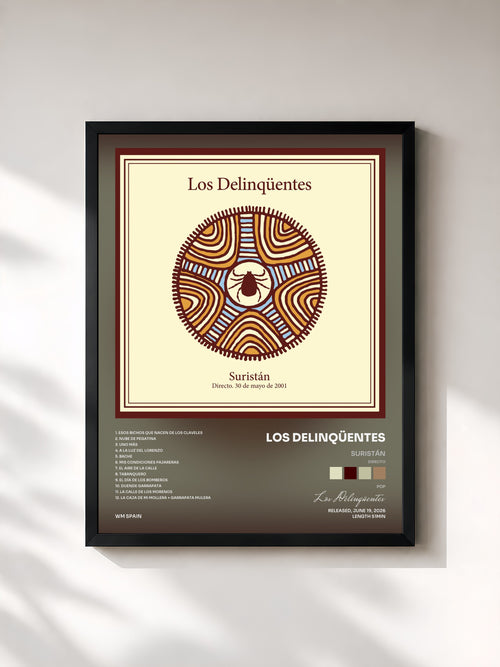 Los Delinqüentes · Suristán (Directo) — Affiche encadrée