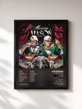 #noir Tableau de l'album MESÓN MASÓN de Los Diozes, cadre noir, imprimé et encadré en France