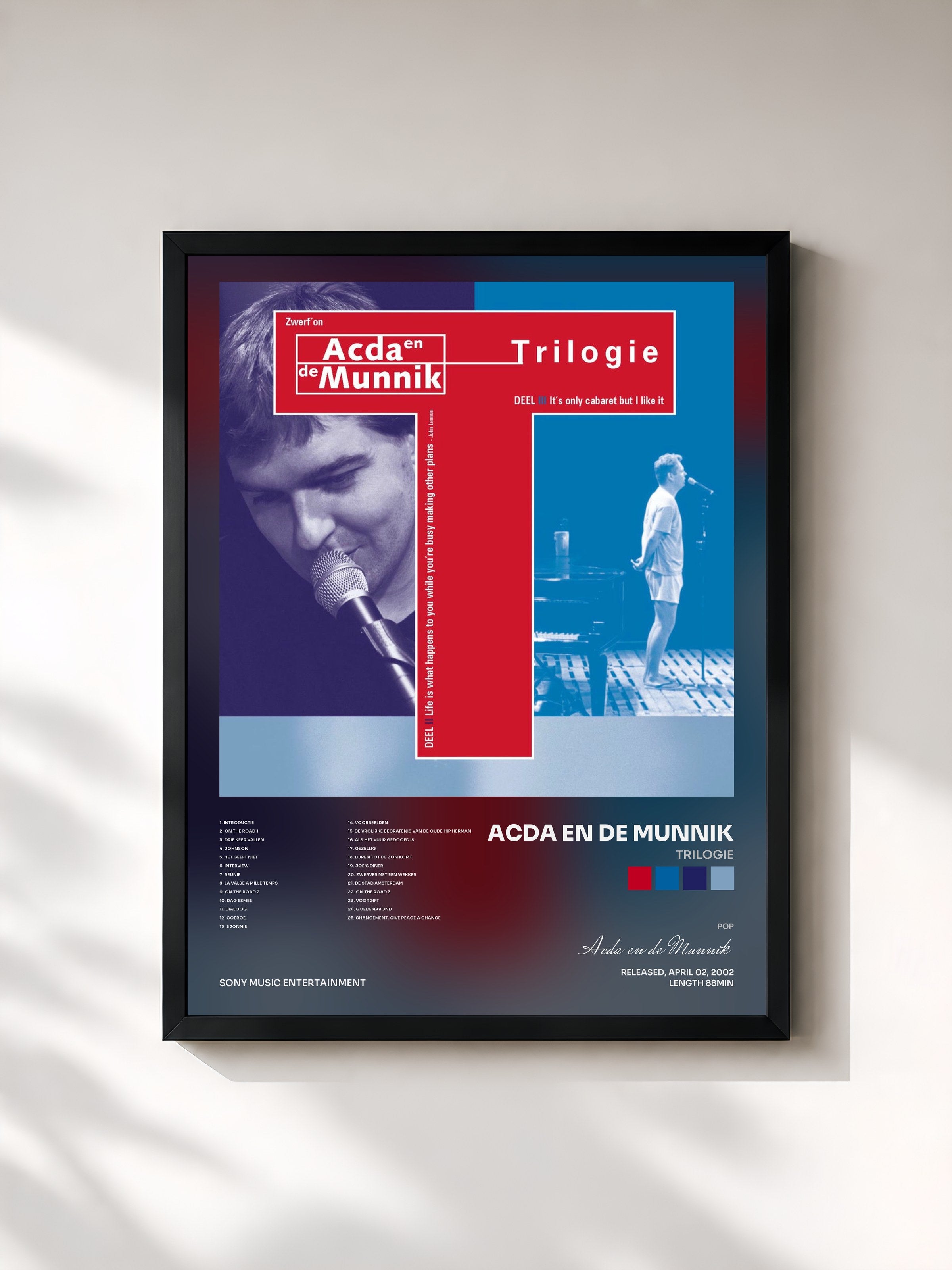 #noir Tableau de l'album Trilogie de Acda en de Munnik, cadre noir, imprimé et encadré en France