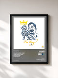 #noir Tableau de l'album The King, Vol. 4 de Khaled, cadre noir, imprimé et encadré en France