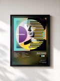 #noir Tableau de l'album Music Is My Best Friend de Alle Farben, cadre noir, imprimé et encadré en France