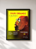 #noir Tableau de l'album À La Jamaïque de Manu Dibango, cadre noir, imprimé et encadré en France
