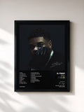 #noir Tableau de l'album SMILE? de K-Trap, cadre noir, imprimé et encadré en France