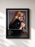 #noir Tableau de l'album 1986 de Adriana, cadre noir, imprimé et encadré en France