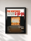 #noir Tableau de l'album The Ventures A Go-Go de The Ventures, cadre noir, imprimé et encadré en France