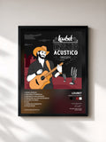 #noir Tableau de l'album Ensaio Acústico de Loubet, cadre noir, imprimé et encadré en France