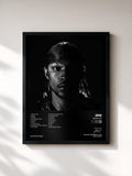 #noir Tableau de l'album Grime MC de JME, cadre noir, imprimé et encadré en France