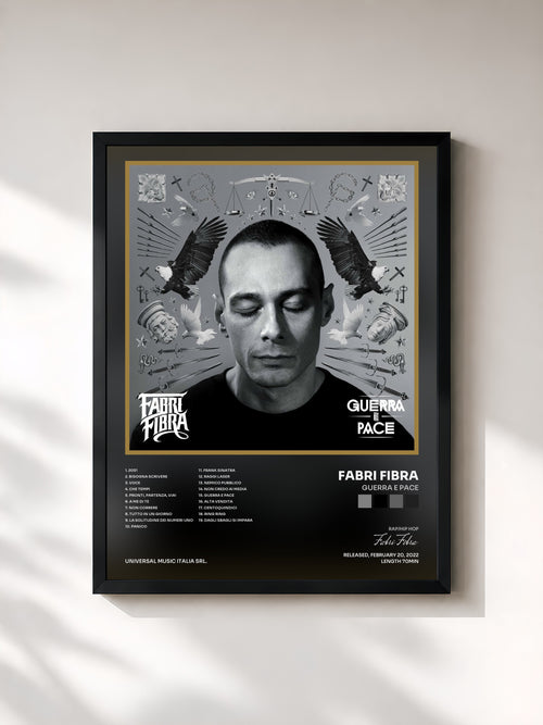 Fabri Fibra · Guerra E Pace — Affiche encadrée