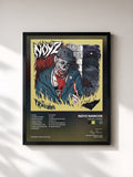 #noir Tableau de l'album Verano Zombie de Noyz Narcos, cadre noir, imprimé et encadré en France