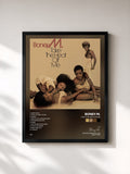 #noir Tableau de l'album Take The Heat Off Me de Boney M., cadre noir, imprimé et encadré en France