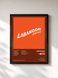 #noir Tableau de l'album Delivery de Labanoon, cadre noir, imprimé et encadré en France