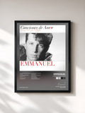 #noir Tableau de l'album Canciones De Amor de Emmanuel, cadre noir, imprimé et encadré en France
