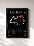 #noir Tableau de l'album 40 de Foreigner, cadre noir, imprimé et encadré en France