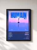 #noir Tableau de l'album Humain Vol. 2 de An'Om, cadre noir, imprimé et encadré en France