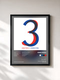 #noir Tableau de l'album 3 de Gino Paoli, cadre noir, imprimé et encadré en France