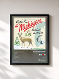 #noir Tableau de l'album Michigan de Sufjan Stevens, cadre noir, imprimé et encadré en France