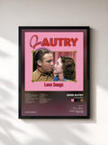#noir Tableau de l'album Love Songs de Gene Autry, cadre noir, imprimé et encadré en France