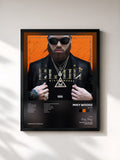 #noir Tableau de l'album EL OG de Miky Woodz, cadre noir, imprimé et encadré en France