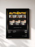 #noir Tableau de l'album Authentic de Adje, cadre noir, imprimé et encadré en France