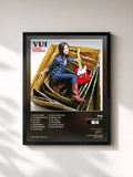 #noir Tableau de l'album I LOVED YESTERDAY de YUI, cadre noir, imprimé et encadré en France