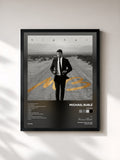 #noir Tableau de l'album Higher de Michael Bublé, cadre noir, imprimé et encadré en France