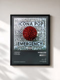 #noir Tableau de l'album Emergency EP de Icona Pop, cadre noir, imprimé et encadré en France