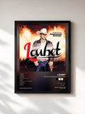 #noir Tableau de l'album Acústico Simplesmente Sertanejo de Loubet, cadre noir, imprimé et encadré en France