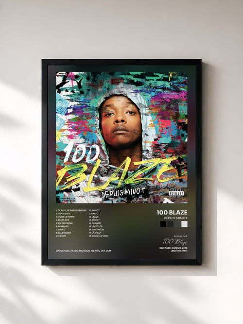 100 Blaze · Depuis minot — Affiche encadrée