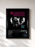 #noir Tableau de l'album Half Drunk Under a Full Moon de The Fratellis, cadre noir, imprimé et encadré en France