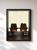 #noir Tableau de l'album King Of Rock de Run-DMC, cadre noir, imprimé et encadré en France