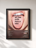 #noir Tableau de l'album NO ONE EVER REALLY DIES de N.E.R.D, cadre noir, imprimé et encadré en France
