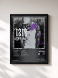 #noir Tableau de l'album 12 12 de Reykon, cadre noir, imprimé et encadré en France