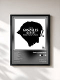 #noir Tableau de l'album Other People's Pieces de Chilly Gonzales, cadre noir, imprimé et encadré en France