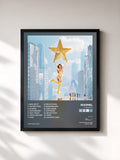 #noir Tableau de l'album POPPSTAR de Ikkimel, cadre noir, imprimé et encadré en France
