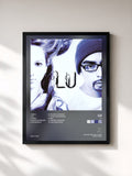 #noir Tableau de l'album Lu de Lu, cadre noir, imprimé et encadré en France
