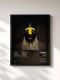 #noir Tableau de l'album SBTRKT de SBTRKT, cadre noir, imprimé et encadré en France
